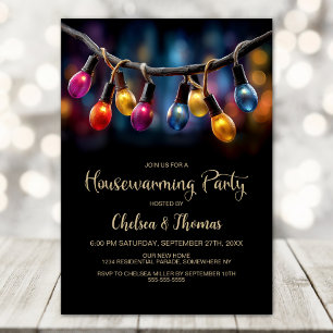 Hausparty Lichter Einweihungsparty Einladung