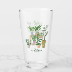 Hauspflanzen - Grüner Thumb - Monogramm Glas