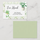 Hauspflanzen und Grüne Terrazo Ich habe mich beweg Begleitkarte (Vorne/Hinten)