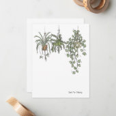 Hauspflanzenkarte Mitteilungskarte (Vorderseite/Rückseite Beispiel)