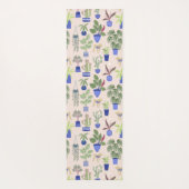 Hauspflanzenmuster Yogamatte (Rückseite)