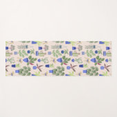 Hauspflanzenmuster Yogamatte (Vorderseite (Horizontal))