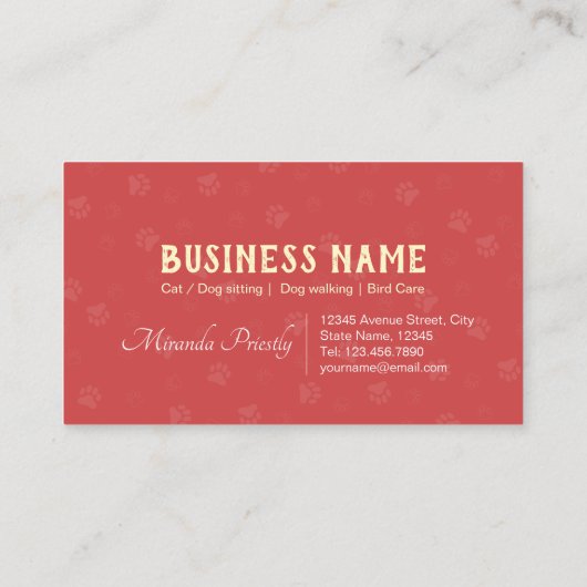 Hauspflege Bade- und Bepflanzungskarten Empfehlungskarte (Rückseite)