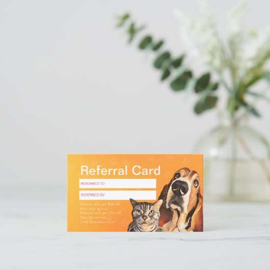 Hauspflege Bade- und Bepflanzungskarten Empfehlungskarte (Stehend Vorderseite)