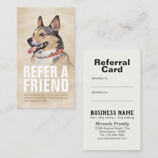 Hauspflege - Bewährungskarte Empfehlungskarte (Vorne/Hinten)