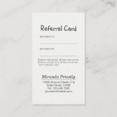 Hauspflege - Bewährungskarte Empfehlungskarte (Rückseite)