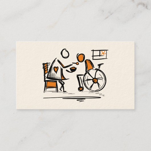 Hauspflege. Zuhause-Pflege. Hauspflege Visitenkarte (Rückseite)