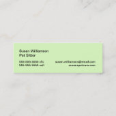 Hauspflegekarte Mini Visitenkarte (Rückseite)