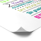 Hausregeln mit Familienname Poster (Ecke)