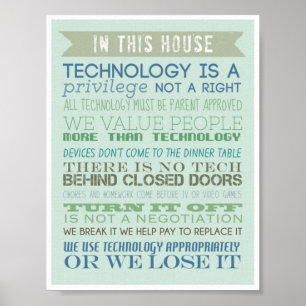 Hausregeln: Technologie Poster
