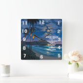 HAUSREGELN UND SCHÖNE PLATTENWANDSCHUHE QUADRATISCHE WANDUHR (Zuhause)