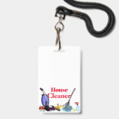 Hausreiniger Ausweis (Vorderseite mit Schlüsselband)