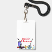 Hausreiniger Ausweis (Rückseite mit Schlüsselband)