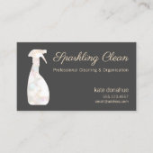 Hausreiniger Bokeh Spray Flasche Visitenkarte (Vorderseite)