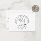 Hausreiniger Danke Note Card Mitteilungskarte (Vorderseite/Rückseite Beispiel)