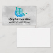 Hausreiniger | Fensterklemme | Maid Visitenkarte (Vorne/Hinten)