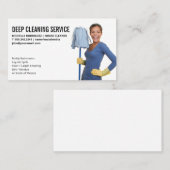 Hausreiniger mit Mop Visitenkarte (Vorne/Hinten)