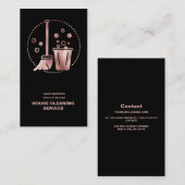 Hausreiniger Rose Gold Reinigungsservice Visitenkarte (Vorne/Hinten)