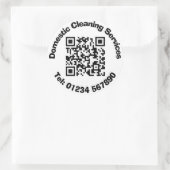 Hausreiniger und Hausreiniger mit QR Code Cl Runder Aufkleber (Tasche)