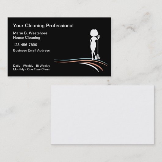 Hausreinigung Beruflich Visitenkarte (Vorne/Hinten)