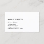 Hausreinigung Berufliche Hausführung Visitenkarte (Rückseite)