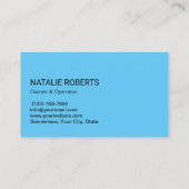 Hausreinigung Beruflicher Haushaltshilfe Blue Visitenkarte (Rückseite)