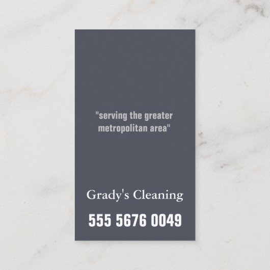 Hausreinigung 🧼 Berufliches Haushaltshilfe Visitenkarte (Rückseite)