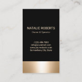 Hausreinigung Black & Gold Housekeeping Visitenkarte (Rückseite)