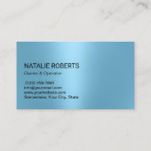 Hausreinigung Blau Glitzer & Silber Beruflich Visitenkarte (Rückseite)