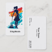 Hausreinigung Business Card Visitenkarte (Vorne/Hinten)