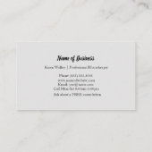 Hausreinigung Business Card Visitenkarte (Rückseite)