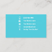 Hausreinigung Business Cards Visitenkarte (Rückseite)