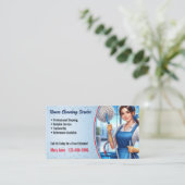 Hausreinigung Business Cards Visitenkarte (Stehend Vorderseite)