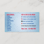 Hausreinigung Business Cards Visitenkarte (Rückseite)