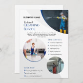 Hausreinigung Business Flyer Einladung (Vorne/Hinten)