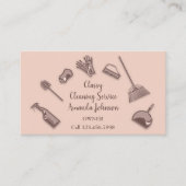 Hausreinigung Dienstleistungen Rose Logo-Maid Offi Visitenkarte (Vorderseite)