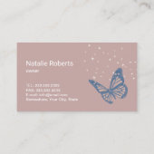 Hausreinigung Dusty Rose Vintages Blumenkohl Visitenkarte (Rückseite)