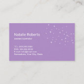 Hausreinigung Feather Duster Housekeeping Lila Visitenkarte (Rückseite)