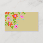 Hausreinigung Floral Spray Flasche Visitenkarte (Rückseite)