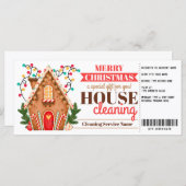 Hausreinigung Geschenkgutschein Weihnachtsgeschenk (Vorne/Hinten)