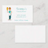 Hausreinigung Girl Service Business Card Visitenkarte (Vorne/Hinten)