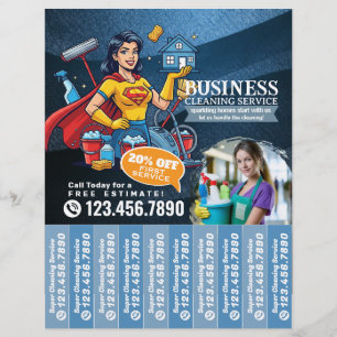 Hausreinigung Haushälterin Service Flyer Abreißstr