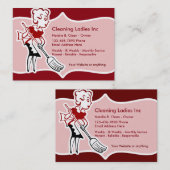 Hausreinigung Haushaltshilfe Doppelseitige Visiten Visitenkarte (Vorne/Hinten)