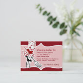 Hausreinigung Haushaltshilfe Doppelseitige Visiten Visitenkarte (Stehend Vorderseite)