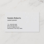 Hausreinigung Haushaltshilfe Feather Duster Housek Visitenkarte (Rückseite)