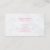 Hausreinigung Haushaltshilfe Glitzer Marble Chic Visitenkarte (Rückseite)