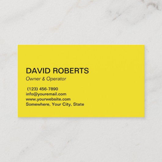 Hausreinigung Haushaltshilfe Schwarz/Gelb Visitenkarte (Rückseite)