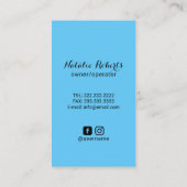 Hausreinigung Haushaltshilfe Schwarz Visitenkarte (Rückseite)