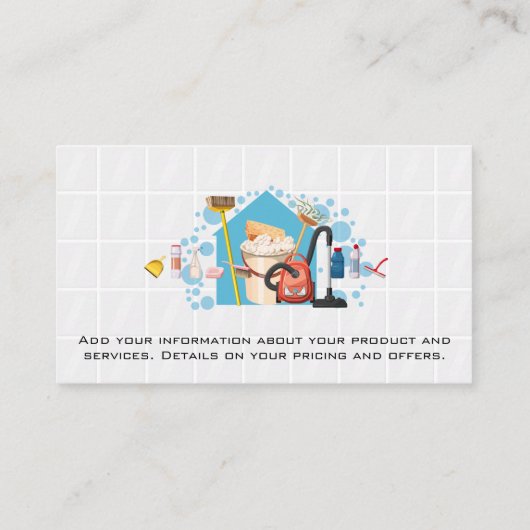 Hausreinigung | Haushaltshilfe Visitenkarte (Rückseite)
