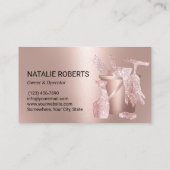 Hausreinigung Haushaltshilfe Wasser fließt Rose Go Visitenkarte (Rückseite)